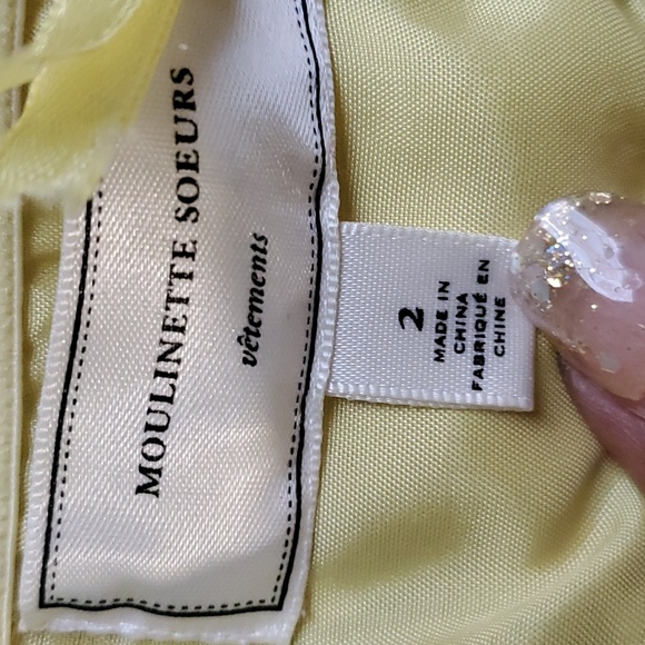Moulinette Soeurs woman's yellow silk dress size 2 - Picture 12 of 17